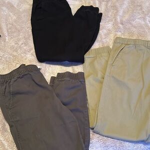 3 sets of jogger boys used pants 
Very comfortable style husky size 14/16